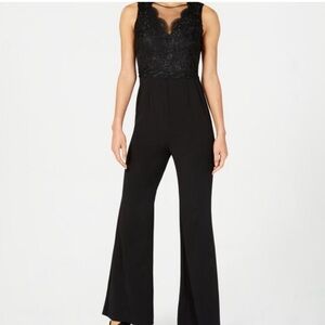 Adrianna Papell Black Sleeveless Jumpsuit